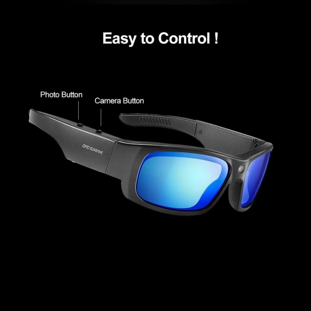OhO Camera Sunglasses,Full HD 1080p 32GB Sports Cam Sunglasses with Polarized UV